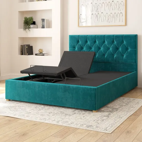 Olivier Plush Velvet Adjustable Bed 3