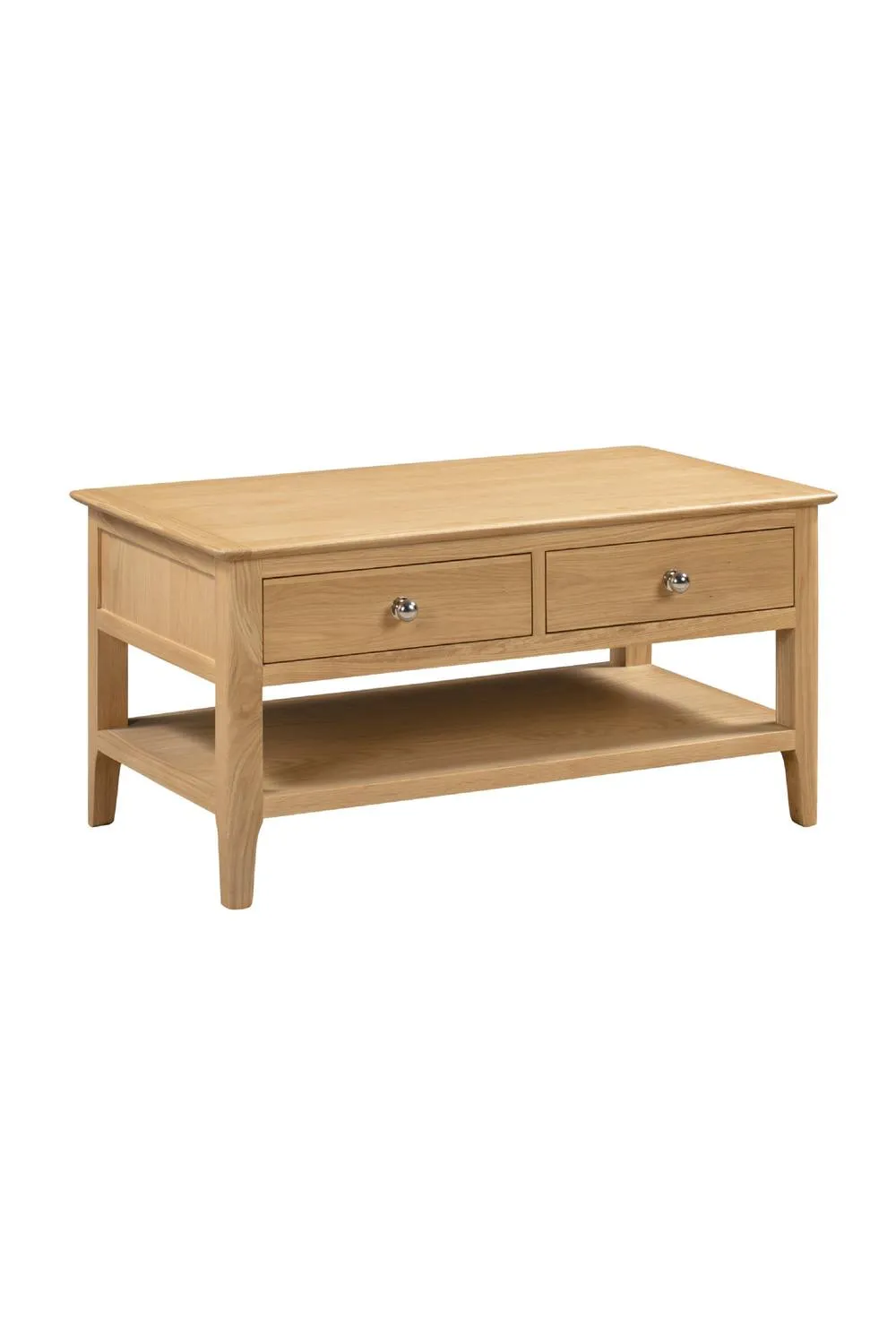 Julian Bowen Cotswold Rectangular Coffee Table with 2 Drawers in Light Oak 2