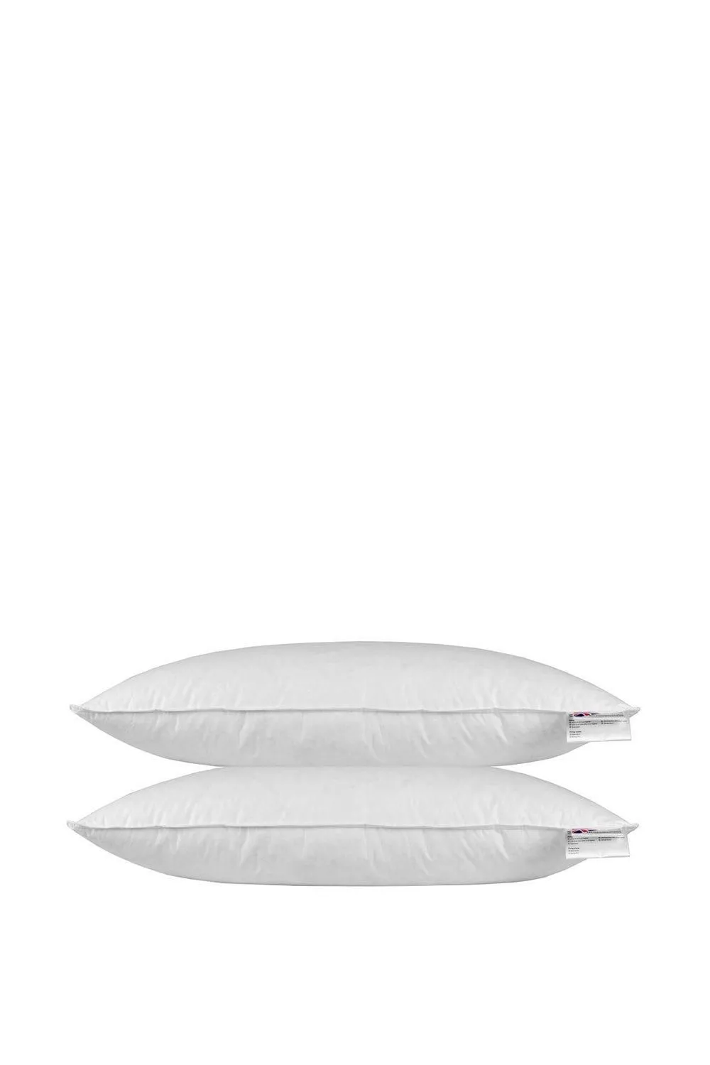 Homescapes Duck Feather & Down Euro Continental Pillow Pair - 40cm x 80cm in White