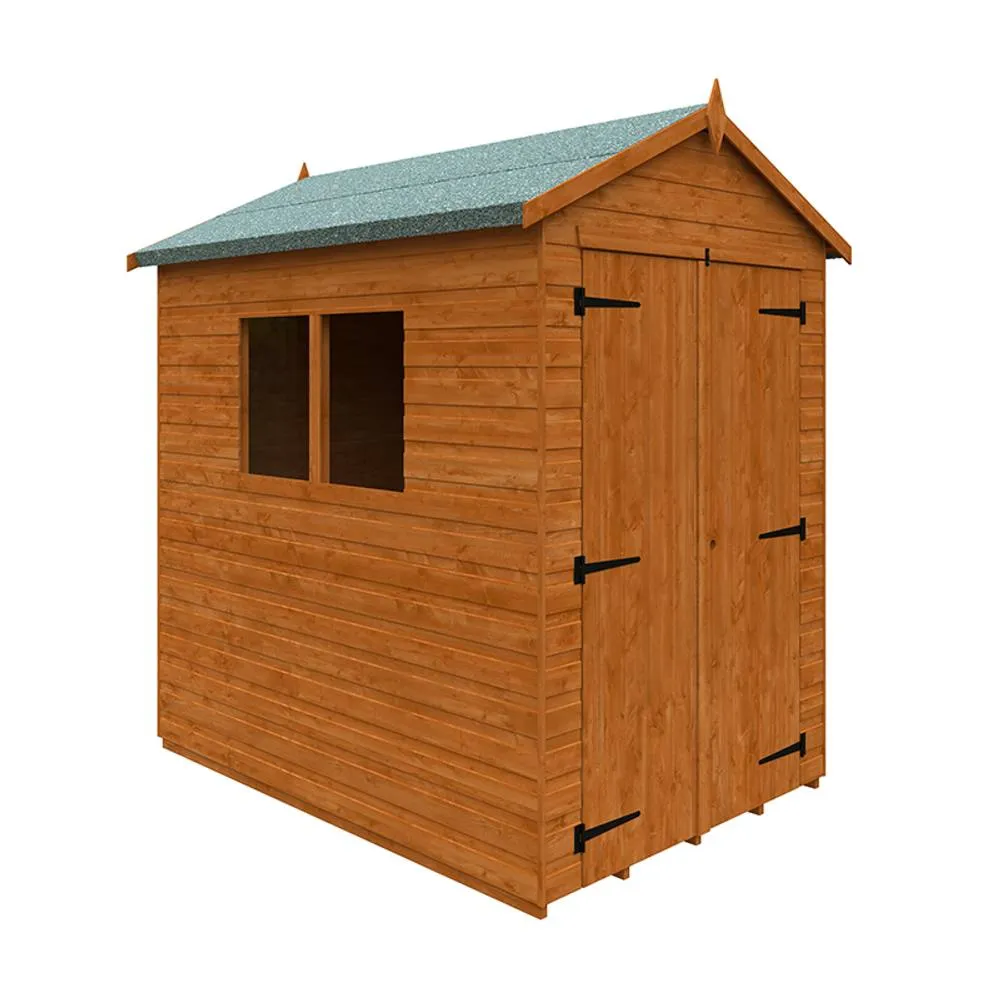 Buttercup Farm 7 x 5 Feet Workshop 12mm Shed - L205 x W145 x H233.5 cm in Burnt Orange