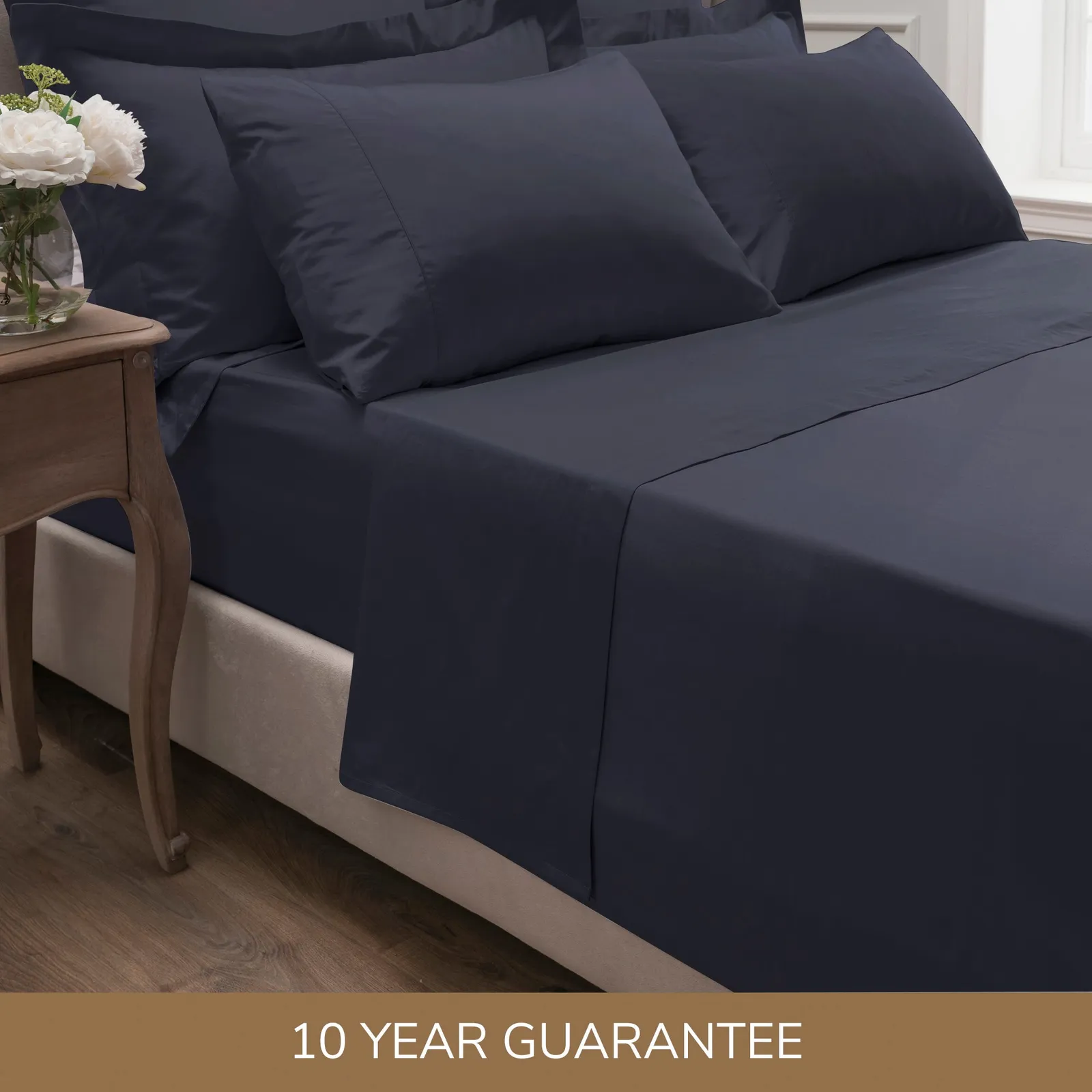 Dorma Smooth & Soft 300 Thread Count 100% Cotton Sateen Flat Sheet 1
