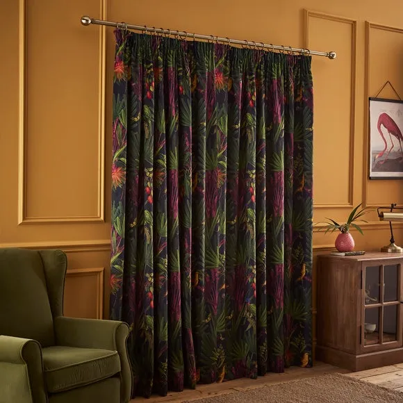 Tropical Treasures Pencil Pleat Curtains 4