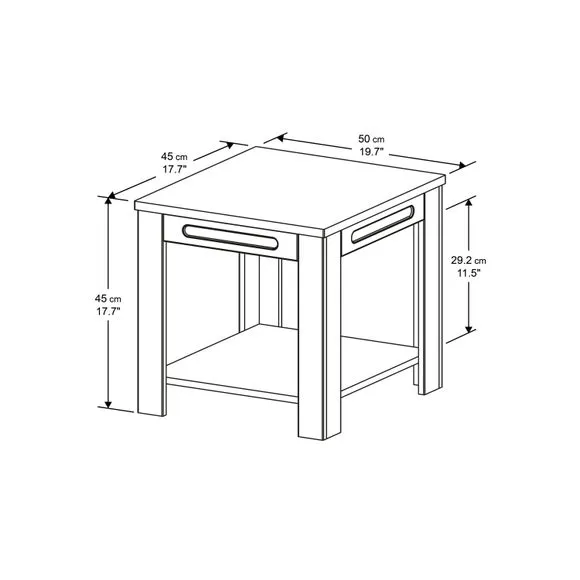 Return - White Sands Side Table, Satin White 5