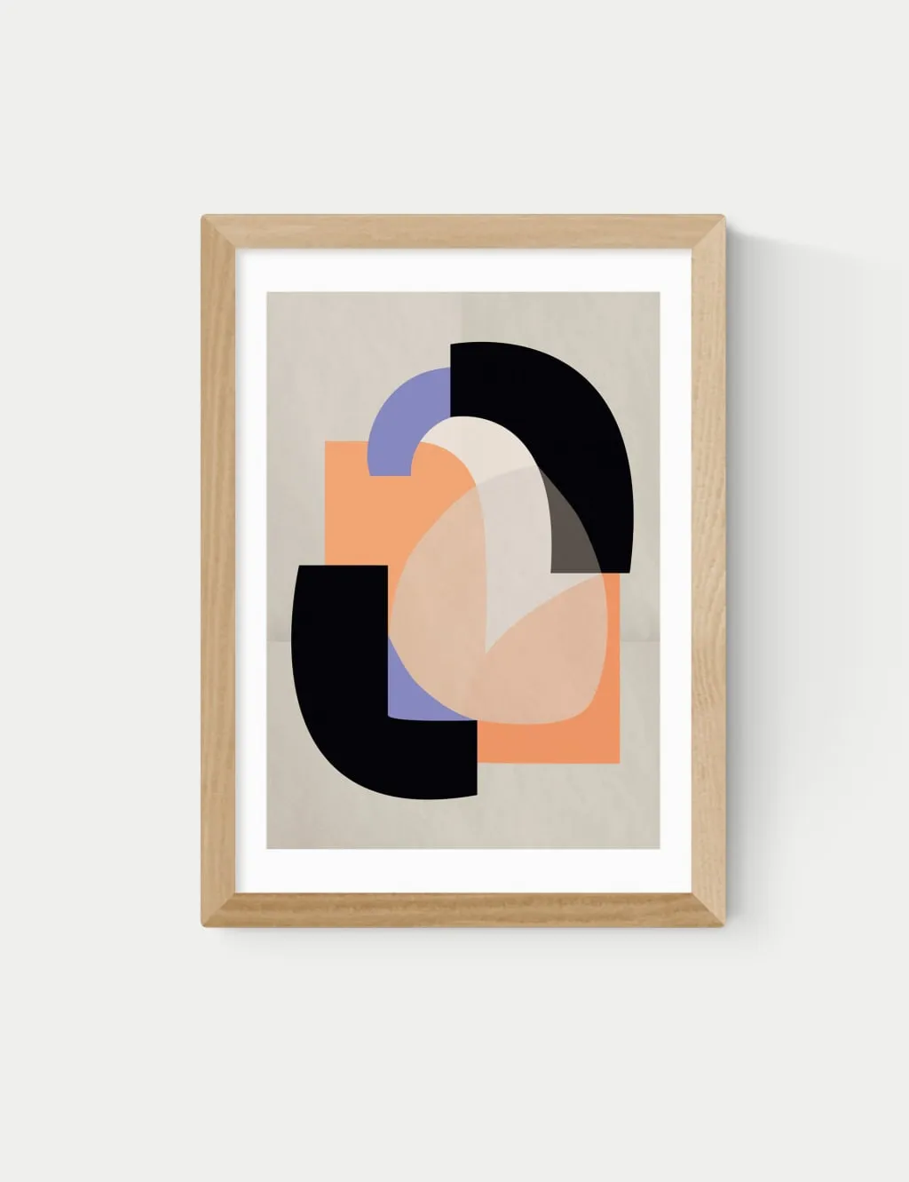 East End Prints Playful Shapes Framed Art Natural