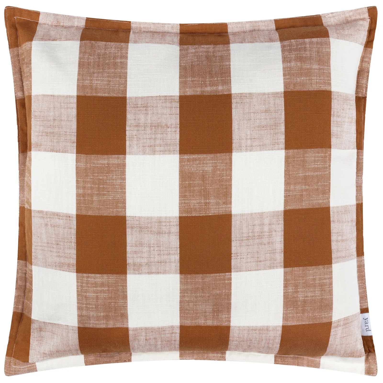 Yard Chesil Check 100% Cotton Outdoor Cushion in Brown 2