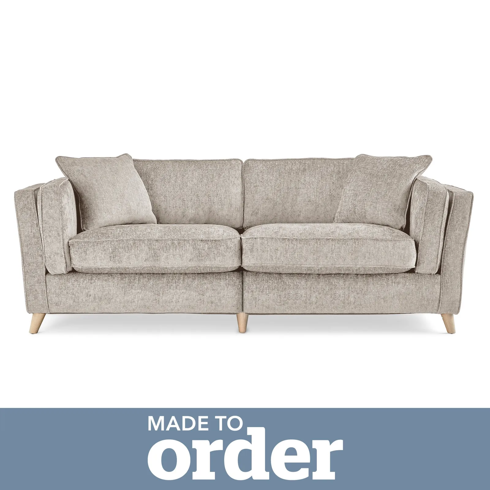 Arabella 4 Seater Sofa Luxury Chenille Brown