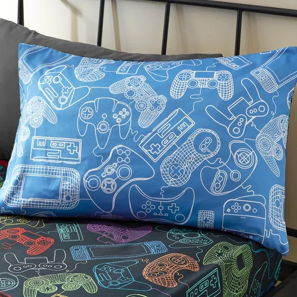 Catherine Lansfield Power Up Gamer Duvet Cover & Pillowcase Set 4