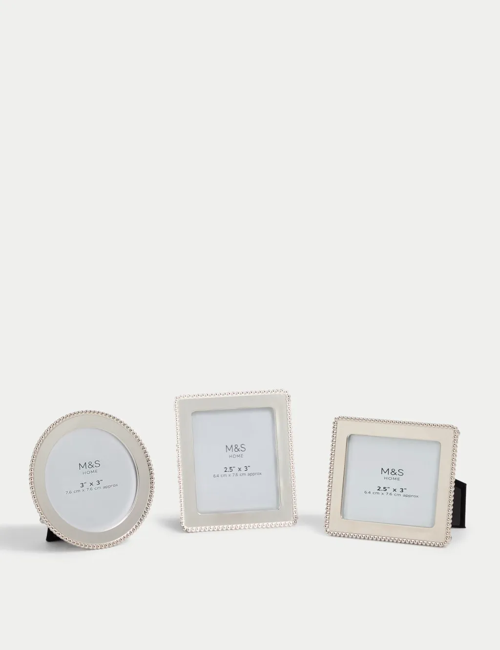 M&S Set of 3 Silver Photo Frames Silver