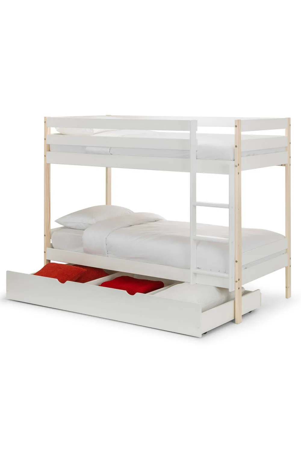 Julian Bowen Nova Single White & Wood Effect Bunk Bed 6