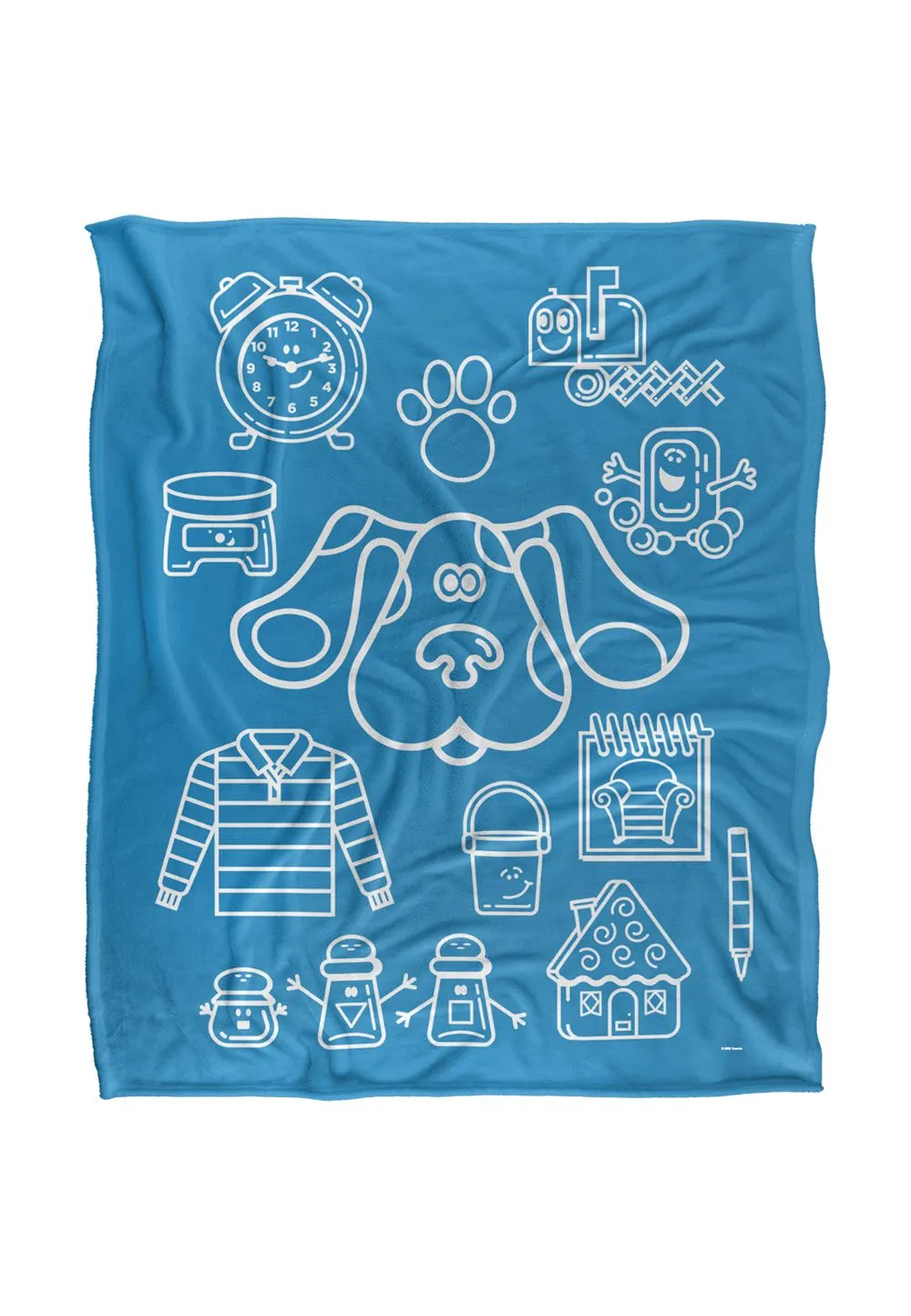 Blues Clues Blue's Clues Icon Collage Silky Touch Super Soft Throw Blanket 152 X 127 cm in White