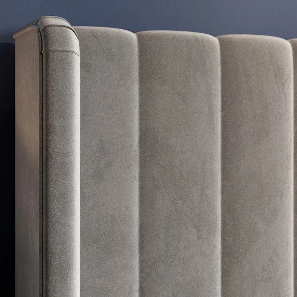 Alara Pleated Ottoman Bed Frame, Velvet 5