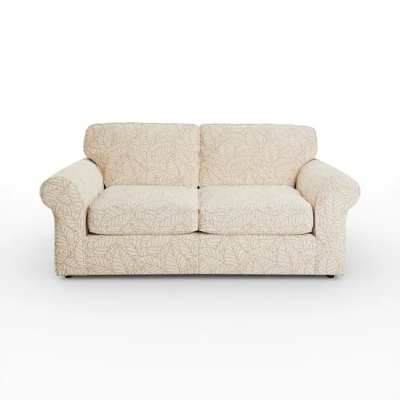 Flori Woven Leaf Fabric 2 Seater Sofa Bed 6