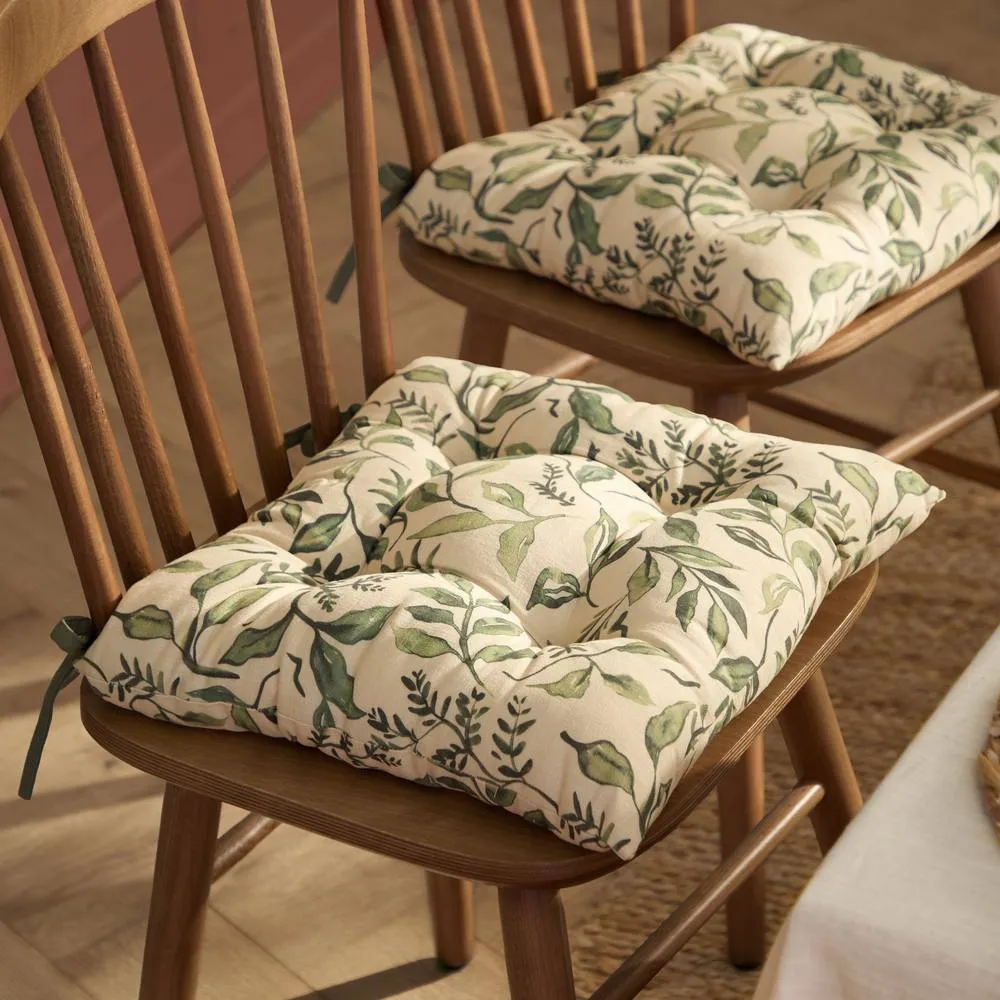 Wylder Herb Garden 2 Pack 100% Slub Cotton Seat Pads