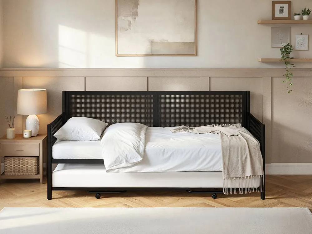 Flair Clay Metal Daybed with Trundle in Black 2