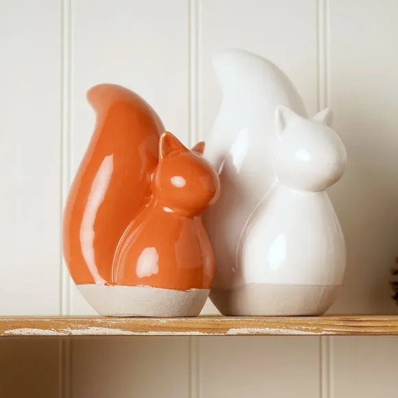 Country Living Orange Ceramic Squirrel Ornament 5
