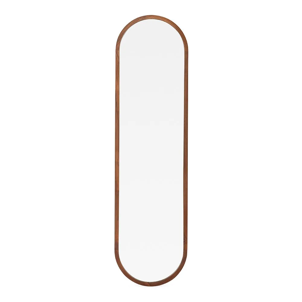 Heal's Anais Mirror Walnut Oval 40 x 150cm 2