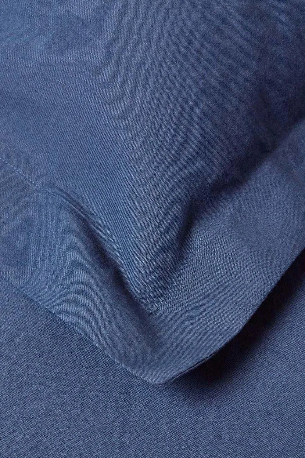 Homescapes Linen Oxford Pillowcase, Standard in Navy 6