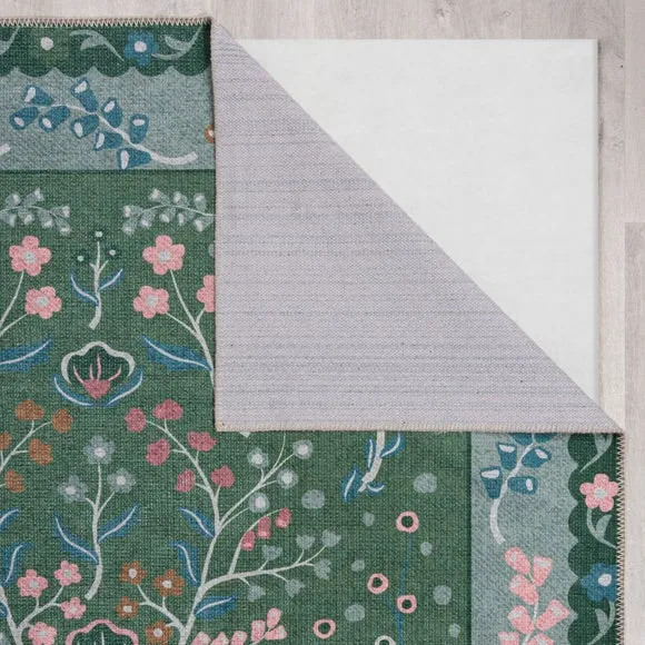 Sabrina Floral Washable Rug 3