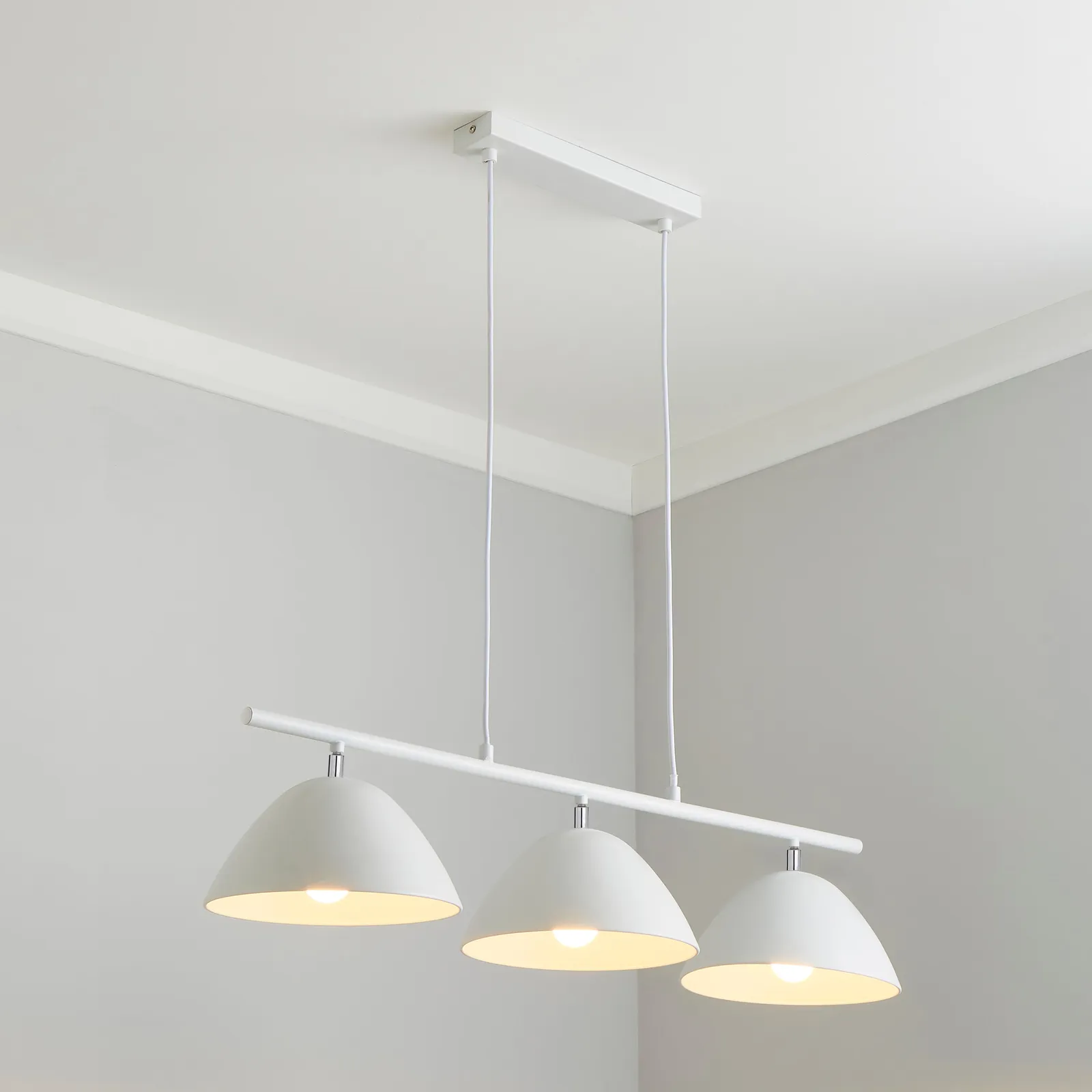 Donia 3 Light Diner Fitting White