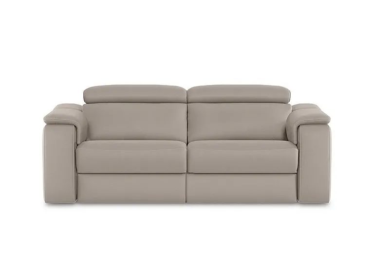 Canto 3 Seater Leather Recliner Sofa with Headrests and Power Lumbar