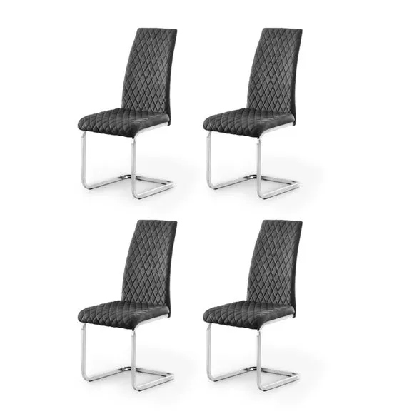Calabria Set of 4 Dining Chairs, Velvet 3