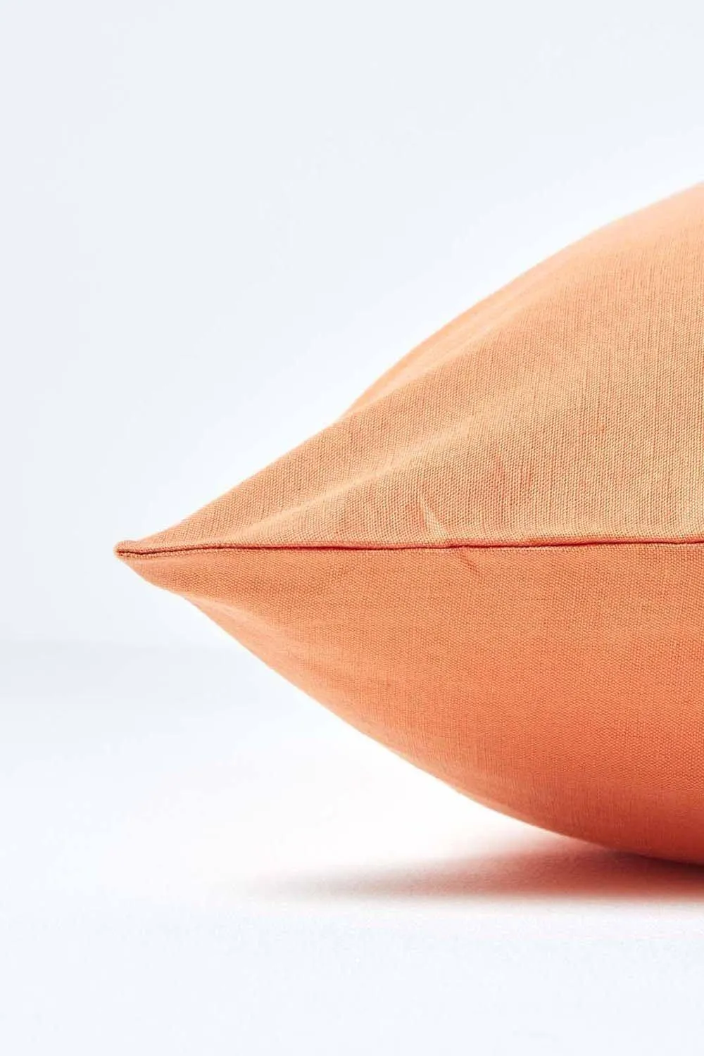 Homescapes Linen Housewife Pillowcase, Standard in Burnt Orange 2