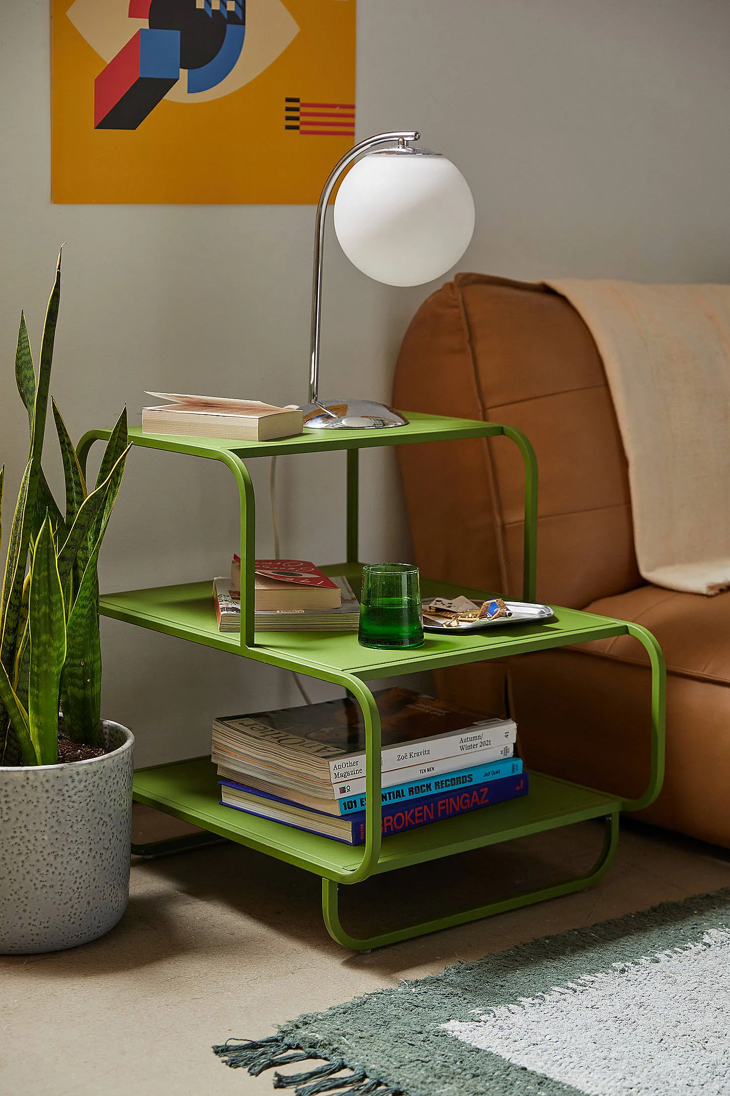 Alana Green Side Table - Green