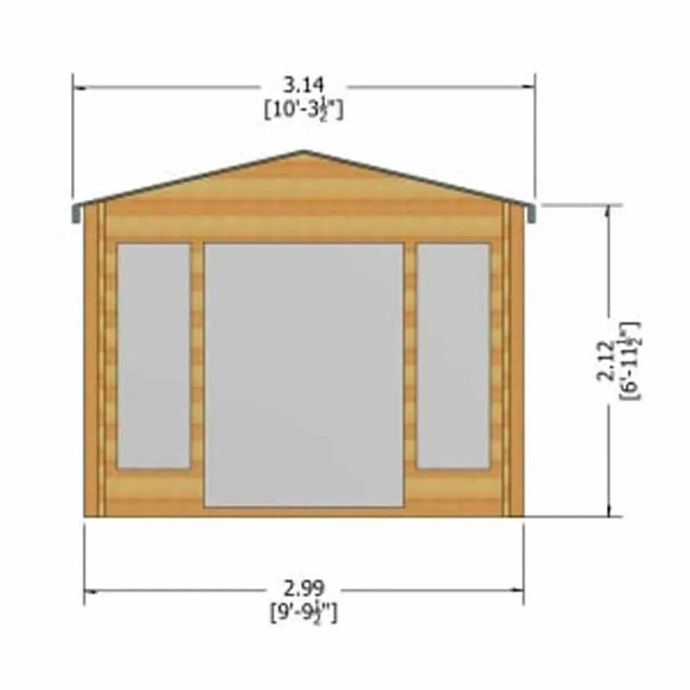 Shires Epping 28 mm Log Cabin 12 x 12 Feet in Light Tan 2
