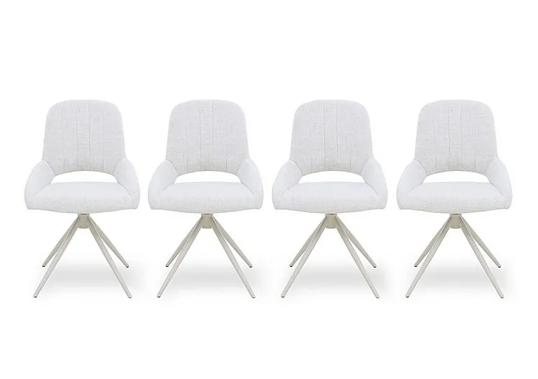 Pebble Set of 4 Swivel Dining Chairs