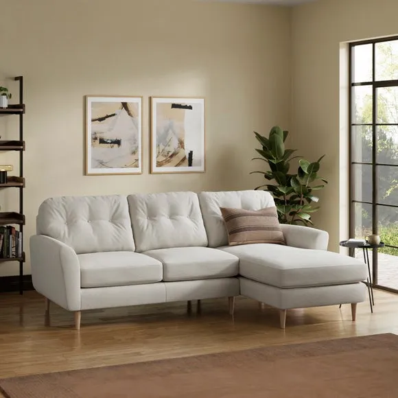 Sven Soft Texture Chenille Large Corner Chaise Sofa 1