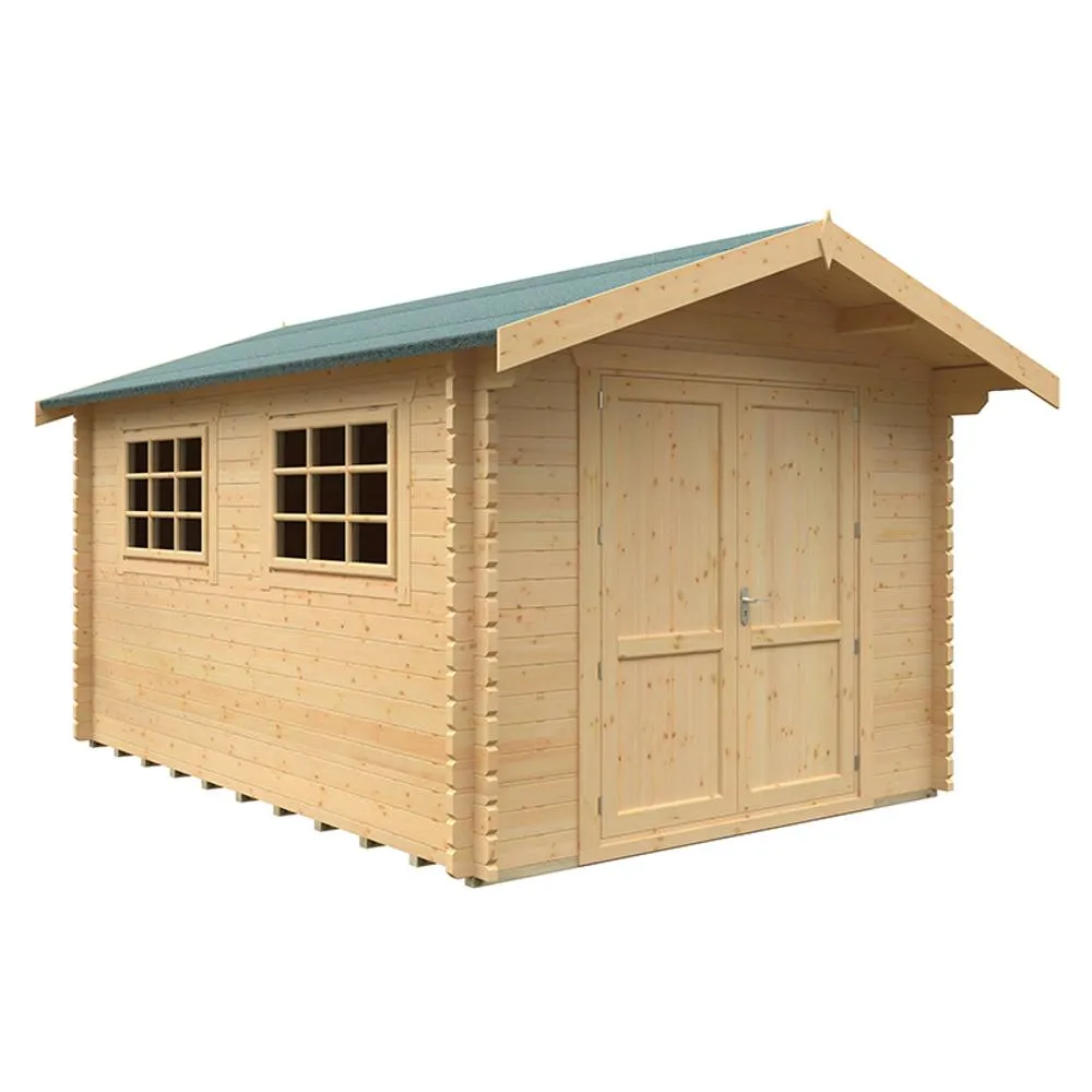 Buttercup Farm 14x10w Marlborough Plus 44mm Cabin - L415 x W295 x H261.6 cm in Natural