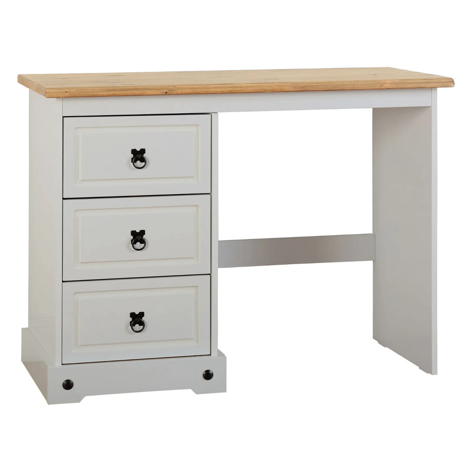 Corona Grey 3 Drawer Dressing Table Grey