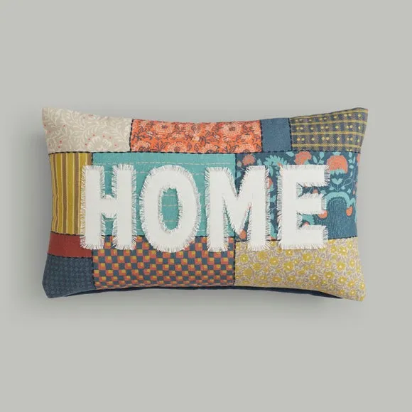 Home Patchwork Cotton Rectangle Cushion