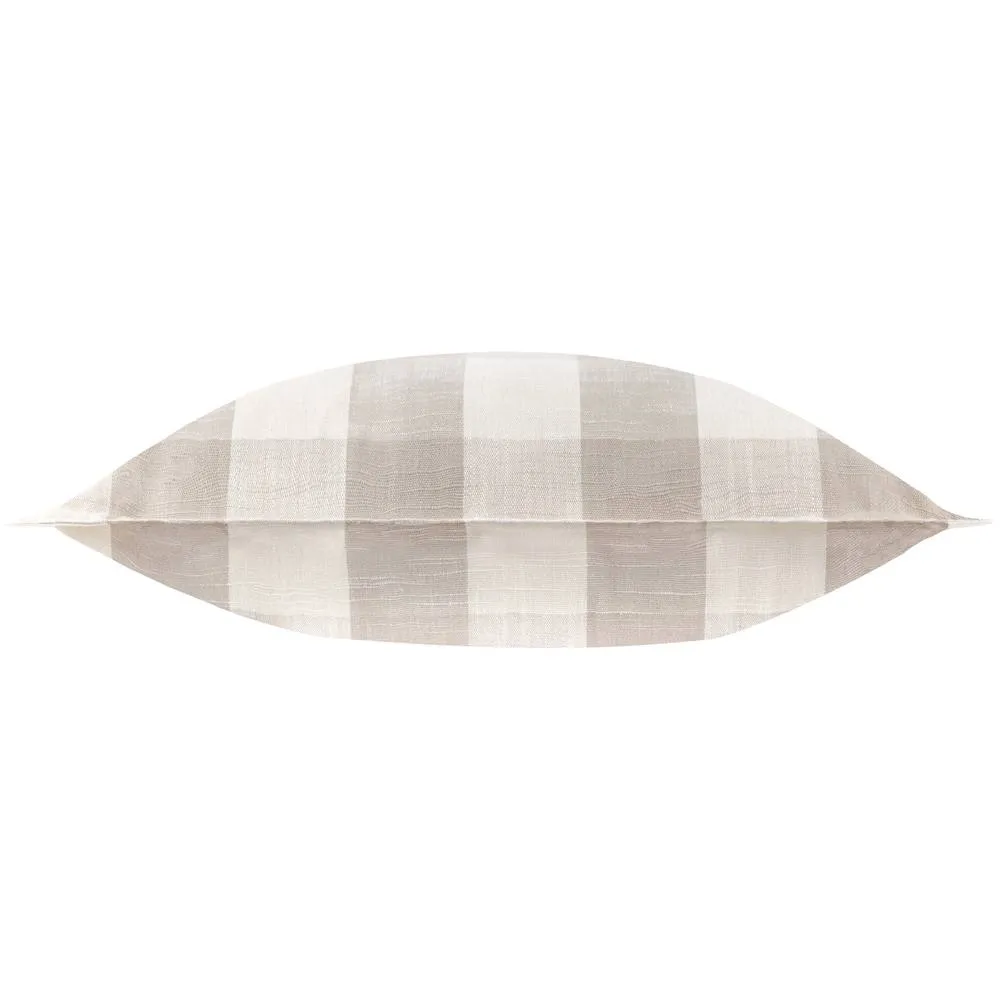 Yard Chesil Check 100% Cotton Outdoor Cushion in Natural 3