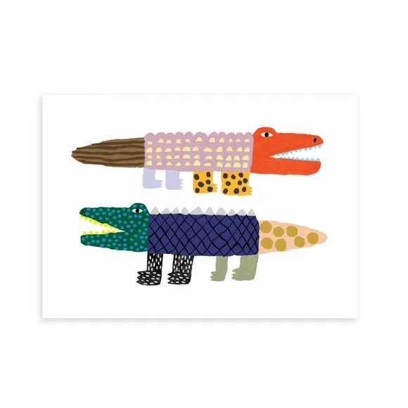 East End Prints Crocodile and Alligator Print 2
