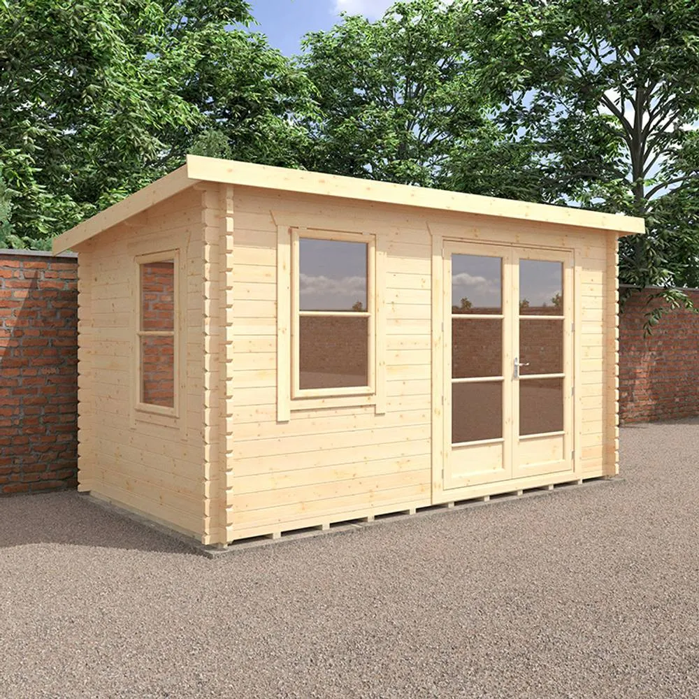 Buttercup Farm 14x8 The Belton 44mm Cabin - L415 x W235 x H232.8 cm in Natural 2