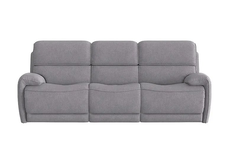 Link 3 Seater Fabric Power Recliner Sofa with Power Headrests - R27 Pewter
