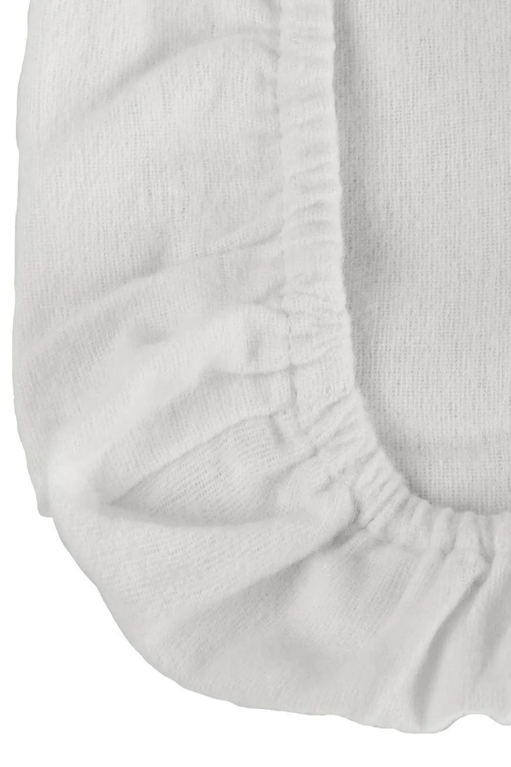 Homescapes 100% Brushed Cotton Cot Flat Sheet Single Pack, 100 x 150 cm in White 2