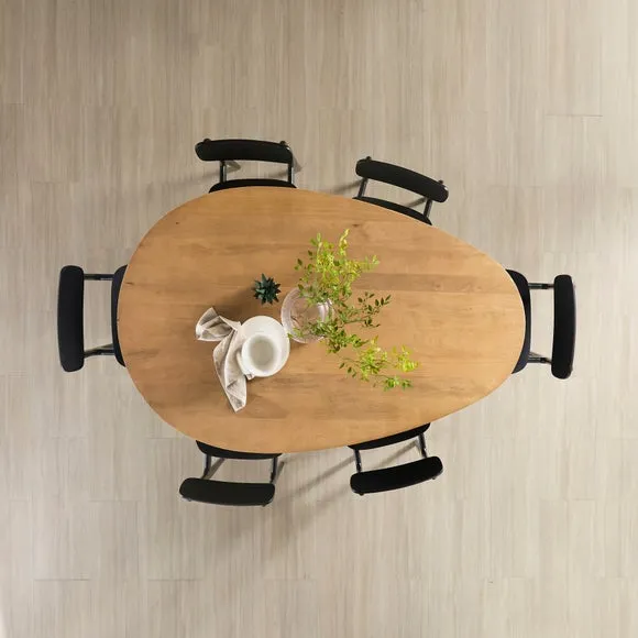 Grayson Organic Shaped 6 Seater Dining Table 2
