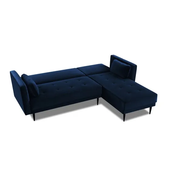 Selma Velvet Corner Double Sofa Bed 6