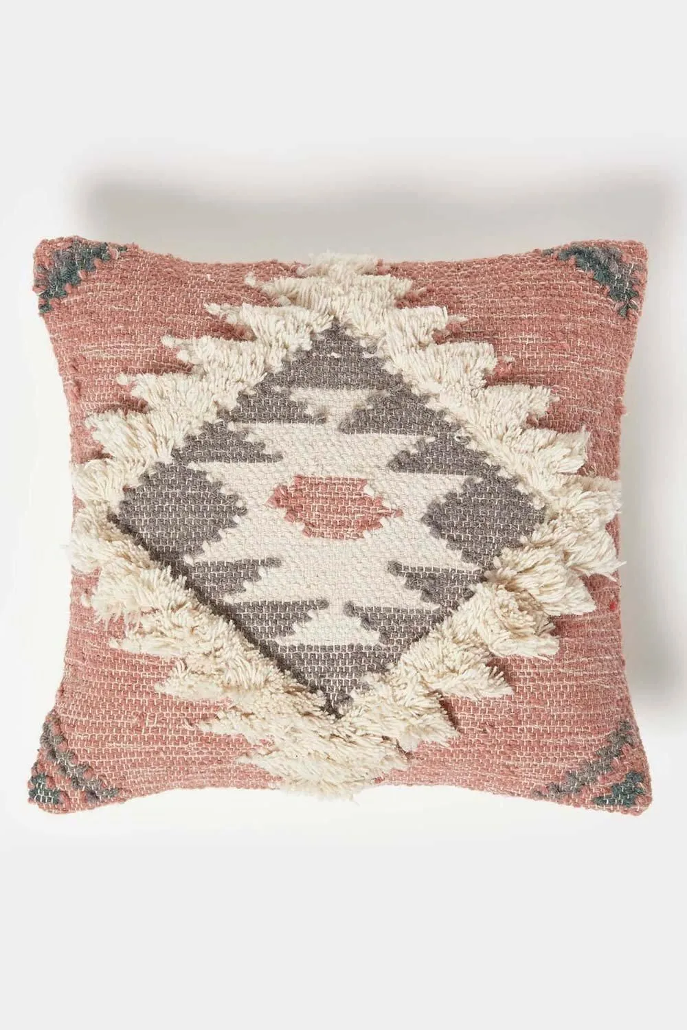 Homescapes Pali Handwoven Traditional Kilim Cushion in Pink
