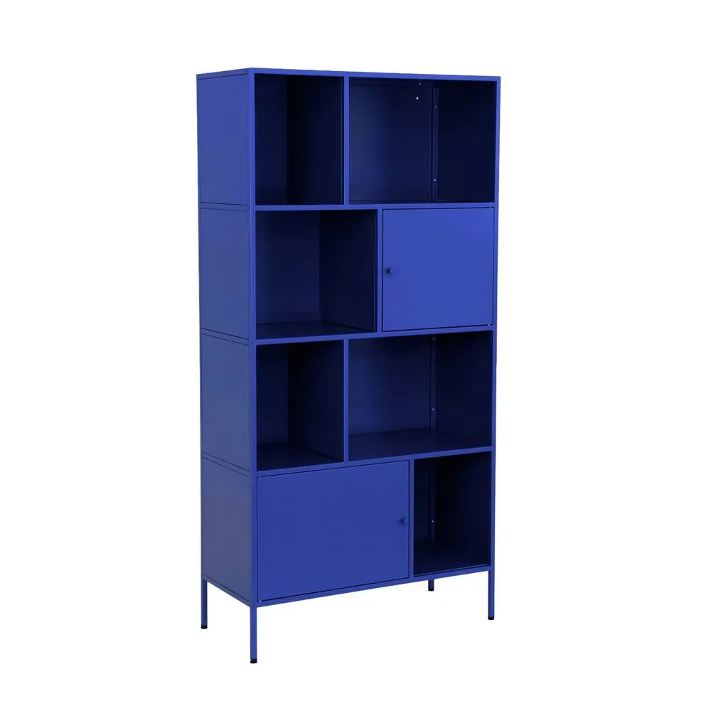 sweeek Buffet, industrial metal storage unit with 8 compartments in Blue 2