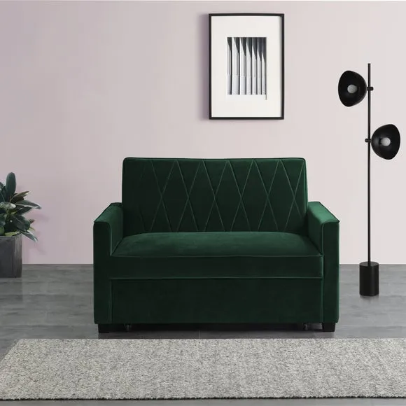 Serena Velvet 2 Seater Sofa Bed 1
