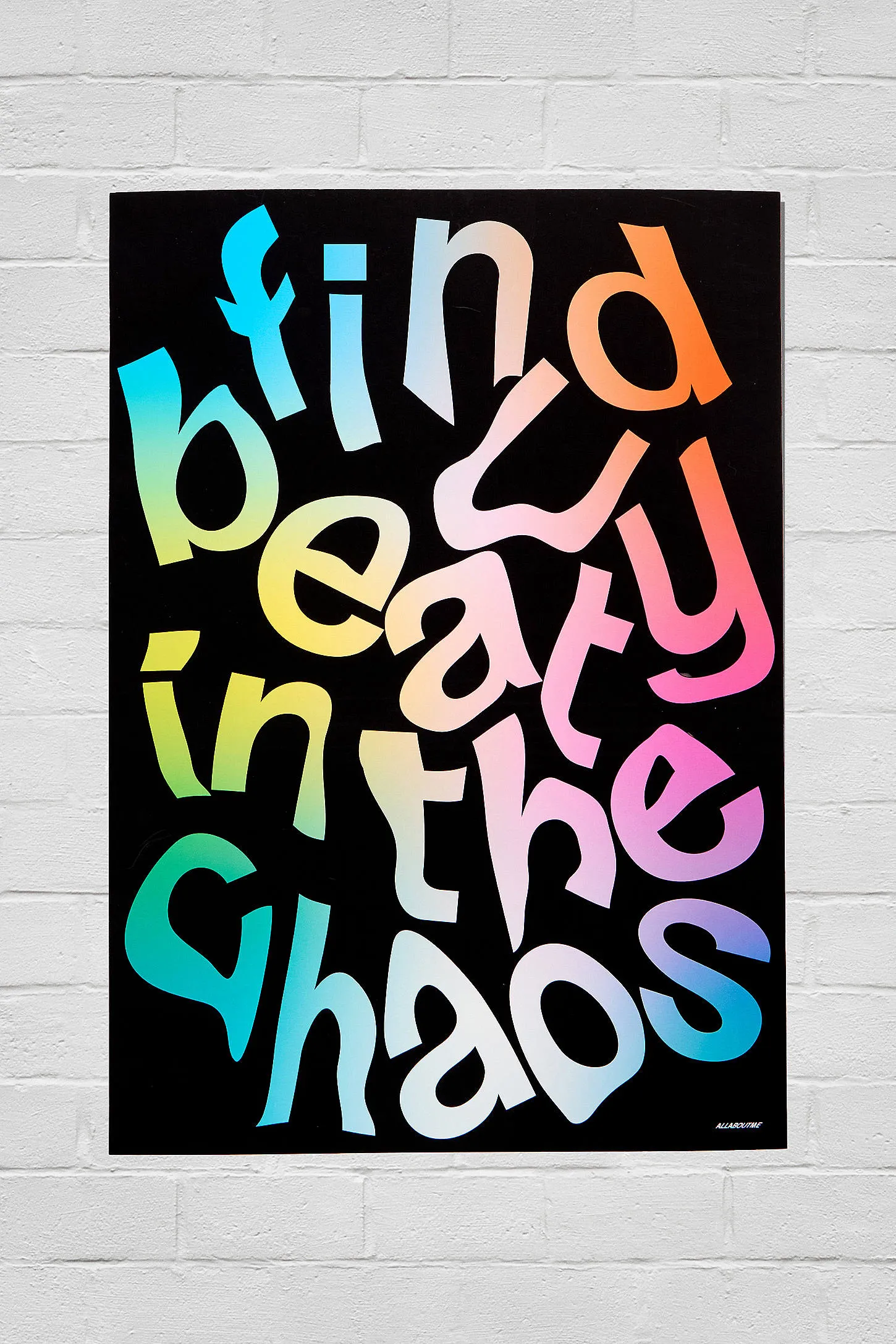 Beauty In The Chaos Poster - Black