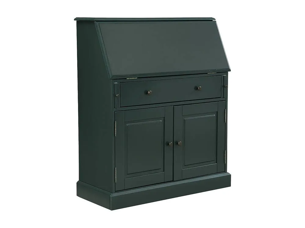 Vente-unique Writing Bureau In Pine & MDF - Dark Green - CLEORE 4