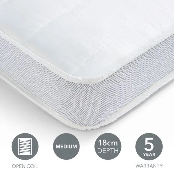 Dunelm Rolled Open Coil Zip Mattress