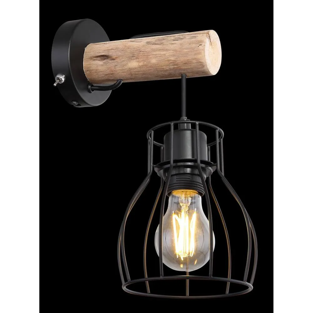Netlighting Mina Wall Lamp Black 1x E27 3