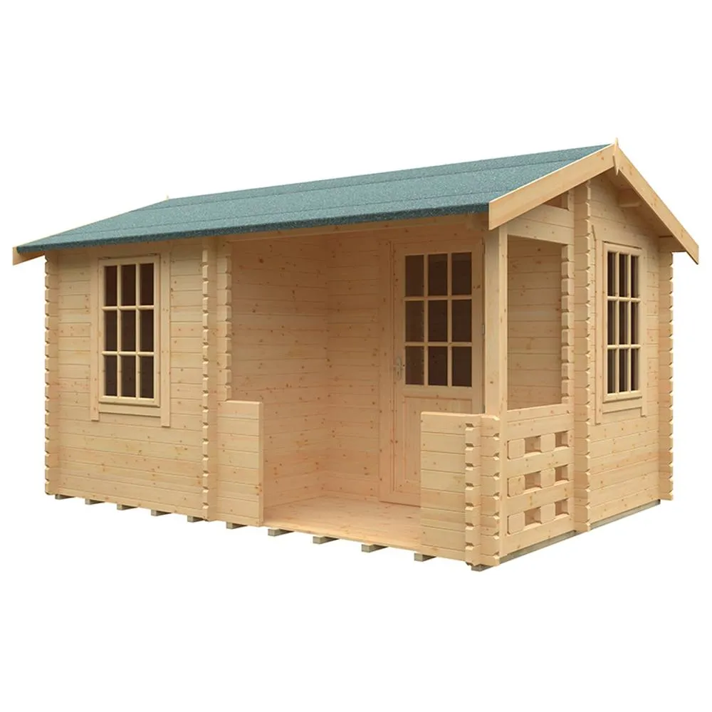 Buttercup Farm 14x10 The Gyles 44mm Cabin - L415 x W295 x H261.6 cm in Natural