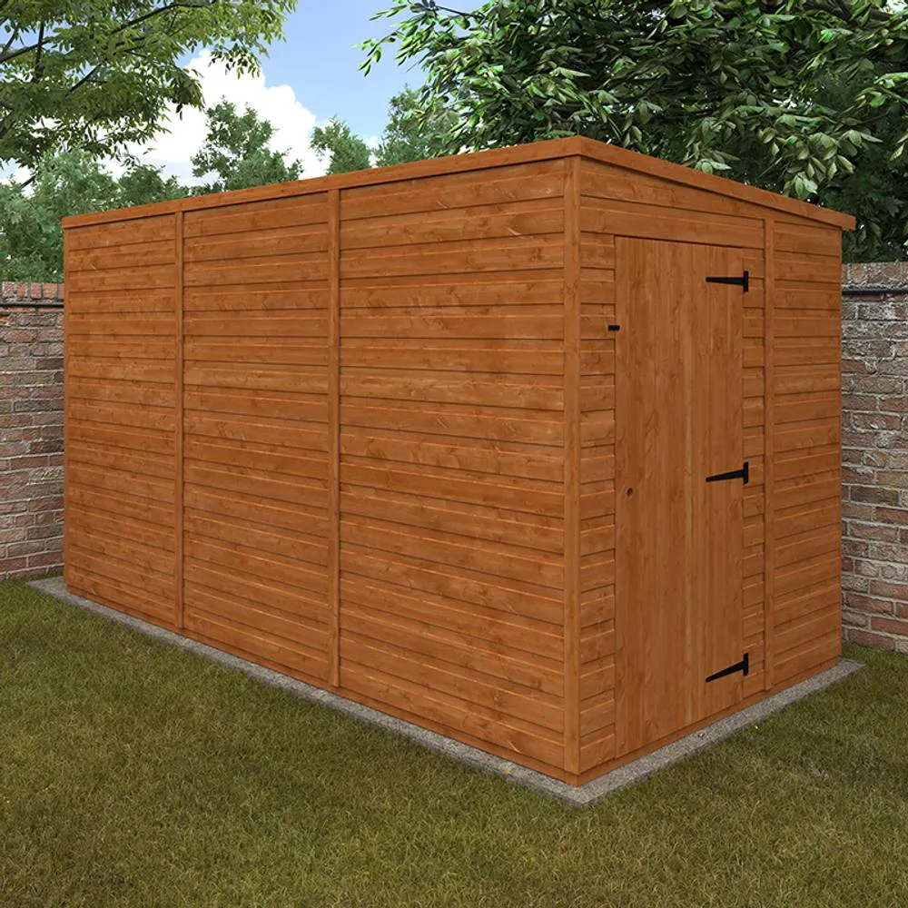 Buttercup Farm 12x6 Flex Pent Windowless 12mm Flex - L353.8 x W175 x H203 cm in Burnt Orange 2