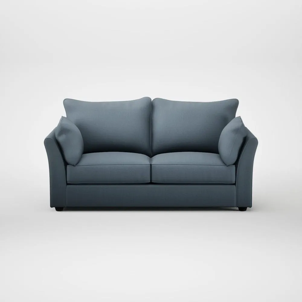 Heal's Tailor 3 Seater Sofa Smart Cotton Linen Celestial Black Feet 1